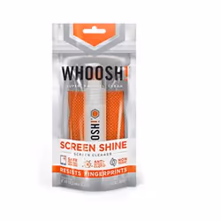 WHOOSH! Screen Shine Go, Pulvérisateur de nettoyage d'équipement électronique, Écrans/Plastiques, 30 ml, Orange, Blanc