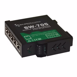 Brainboxes SW-705 commutateur réseau Non-géré Fast Ethernet (10/100) Noir - Vue supplémentaire 5