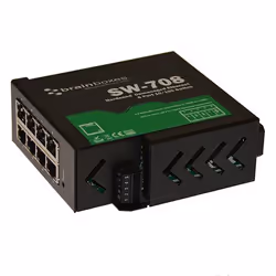Brainboxes SW-708 commutateur réseau Non-géré Fast Ethernet (10/100) Noir - Vue supplémentaire 5