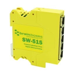 Brainboxes SW-515 commutateur réseau Non-géré Gigabit Ethernet (10/100/1000) Jaune