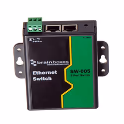 Brainboxes SW-005 commutateur réseau Non-géré Fast Ethernet (10/100) Noir, Vert