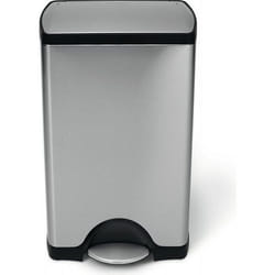 simplehuman CW1814 poubelle rectangulaire à pédale, acier inox brossé anti-traces 38 L