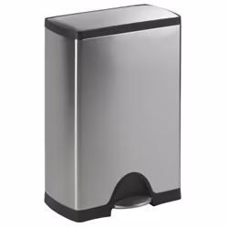 simplehuman VB 005553, 50 L, Rectangulaire, Acier inoxydable, Acier, Noir, Acier inoxydable, Pédale, 505 mm