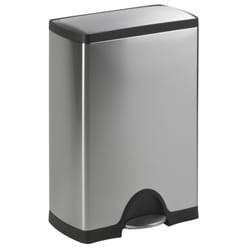 simplehuman VB 005553 50 L Rectangulaire Acier inoxydable, Acier Noir, Acier inoxydable