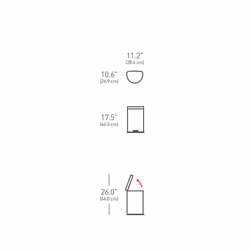 simplehuman CW1833 poubelle 10 L Rond Acier inoxydable