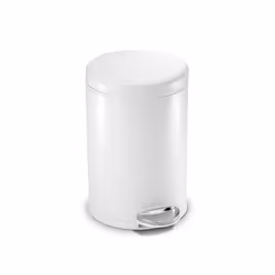 simplehuman CW1853CB, 4,5 L, Rond, Acier inoxydable, Blanc, Pédale, 254 mm