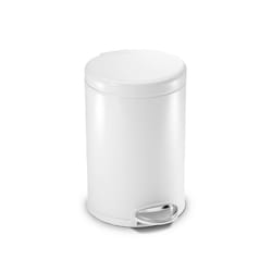 simplehuman CW1853CB 4,5 L Rond Acier inoxydable Blanc