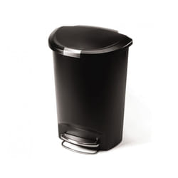 simplehuman CW1355 poubelle 50 L Coin Plastique Noir