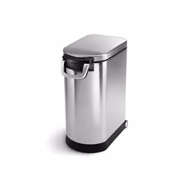 simplehuman CW1886, Conteneur de stockage d'aliments pour animaux de compagnie, Acier inoxydable, Noir, Gris, Monochromatique ...