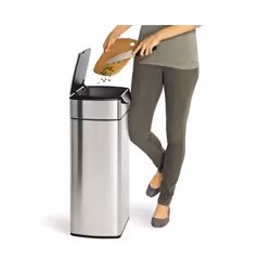 simplehuman CW2015 poubelle 30 L Rectangulaire Acier inoxydable