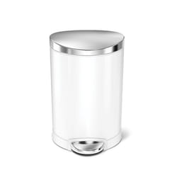 simplehuman CW1835CB 6 L Autres Acier inoxydable Acier inoxydable, Blanc