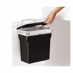 simplehuman CW1643 poubelle 10 L Rectangulaire Acier Noir