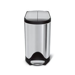 simplehuman CW1899 poubelle 10 L Rectangulaire Acier inoxydable Argent