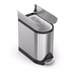 simplehuman CW1899 poubelle 10 L Rectangulaire Acier inoxydable Argent