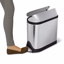 simplehuman CW1899 poubelle 10 L Rectangulaire Acier inoxydable Argent - Vue supplémentaire 4