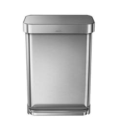 simplehuman CW2023 poubelle 55 L Rectangulaire Acier inoxydable
