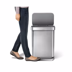 simplehuman CW2023 poubelle 55 L Rectangulaire Acier inoxydable