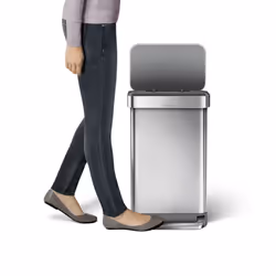 simplehuman CW2024 poubelle 45 L Rectangulaire Acier inoxydable - Vue supplémentaire 4