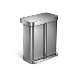 simplehuman CW2025 poubelle 58 L Rectangulaire Acier inoxydable