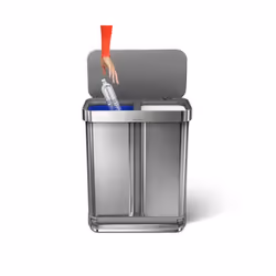 simplehuman CW2025 poubelle 58 L Rectangulaire Acier inoxydable