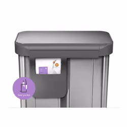 simplehuman CW2025 poubelle 58 L Rectangulaire Acier inoxydable - Vue supplémentaire 4