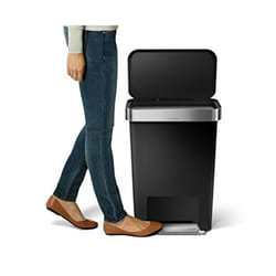 simplehuman Simple Human CW1385CB Poubelle à Bac à Ordure Plastique Noir 32 x 47 x 63,5 cm 45 L