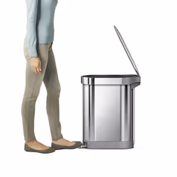 simplehuman CW2044 poubelle 45 L Autres Acier inoxydable Argent, Acier inoxydable