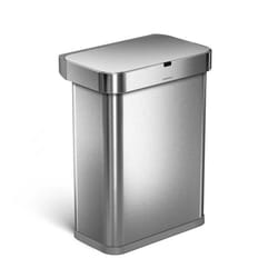 simplehuman ST2031 poubelle 58 L Rectangulaire Acier inoxydable Argent
