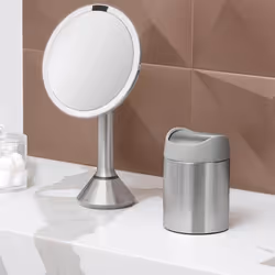 simplehuman CW2084 poubelle 1,5 L Rond Plastique, Acier inoxydable Acier brossé, Gris