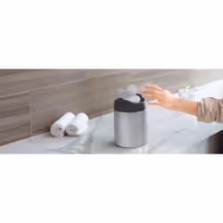 simplehuman CW2084 poubelle 1,5 L Rond Plastique, Acier inoxydable Acier brossé, Gris - Vue supplémentaire 4