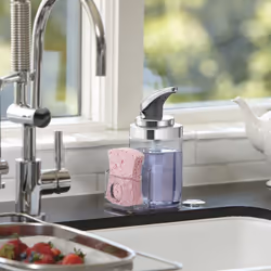 simplehuman KT1189 Distributeur de savon 0,65 L Nickel, Transparent