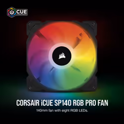 Corsair CO-9050095-WW système de refroidissement d’ordinateur Boitier PC Ventilateur 14 cm Noir, Gris 1 pièce(s)