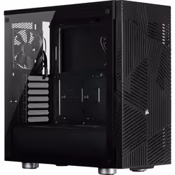Corsair 275R Airflow, Midi Tower, PC, Noir, ATX, micro ATX, Mini-ITX, Acier, Verre trempé, Corsair H55, H60, H75, H80i, H90,  ...