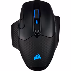 Corsair DARK CORE RGB SE, Droitier, Optique, RF Wireless + Bluetooth + USB Type-A, 18000 DPI, Noir