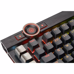 Corsair K100 RGB Optical-Mechanical Gaming clavier USB QWERTZ Allemand Noir - Vue supplémentaire 18