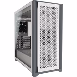 Corsair 5000D AIRFLOW, Midi Tower, PC, Blanc, ATX, EATX, micro ATX, Mini-ITX, Plastique, Acier, Verre trempé, Jouer