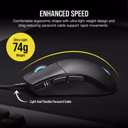 Corsair SABRE RGB PRO souris Droitier USB Type-A Optique 18000 DPI