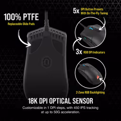 Corsair SABRE RGB PRO souris Droitier USB Type-A Optique 18000 DPI - Vue supplémentaire 6