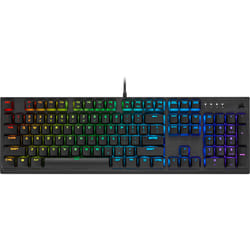 Corsair K60 RGB PRO Low Profile clavier USB QWERTZ Allemand Noir
