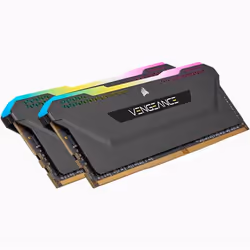 Corsair Vengeance RGB Pro CMH64GX4M2E3200C16, 64 Go, 2 x 32 Go, DDR4, 3200 MHz, 288-pin DIMM, Noir