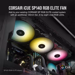Corsair SP140 RGB ELITE Boitier PC Ventilateur 14 cm Noir 1 pièce(s) - Vue supplémentaire 11
