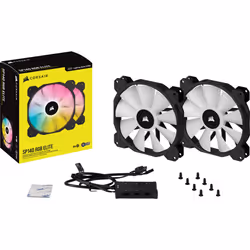 Corsair SP140 RGB ELITE Boitier PC Ventilateur 14 cm Noir 2 pièce(s) - Vue supplémentaire 11
