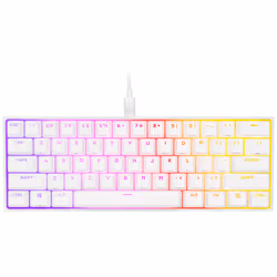 Corsair CH-9194114-DE - Tastatur, 60%, USB, Clavier mécanique, LED RGB, Blanc