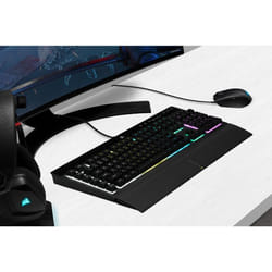 Corsair K55 RGB Pro + Harpoon RGB Pro Gaming clavier Souris incluse USB Français Noir