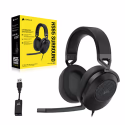 Corsair HS65 Surround Casque Gaming Filaire Supra-Aural Charbon - Vue supplémentaire 4