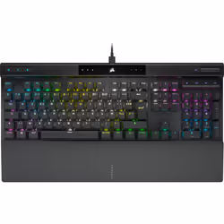 Corsair Clavier gaming mécanique K70 RGB PRO avec touches PBT DOUBLE SHOT PRO - CHERRY MX Red (FR), Taille réelle (100 %), US ...
