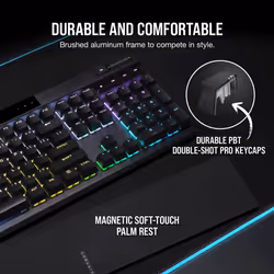 Corsair Clavier gaming mécanique K70 RGB PRO avec touches PBT DOUBLE SHOT PRO - CHERRY MX Red (FR) - Vue supplémentaire 7
