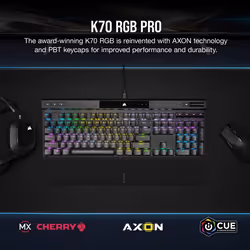Corsair Clavier gaming mécanique K70 RGB PRO avec touches PBT DOUBLE SHOT PRO - CHERRY MX Red (FR) - Vue supplémentaire 9