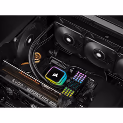 Corsair iCUE H150i RGB ELITE Processeur Refroidisseur de liquide tout-en-un 12 cm Noir 1 pièce(s)
