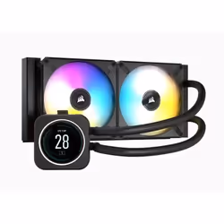 Corsair Wasserkühler ICue H100i Elite LCD, Refroidisseur de liquide tout-en-un, 12 cm, 450 tr/min, 2000 tr/min, 30,4 dB, 58,1 ...